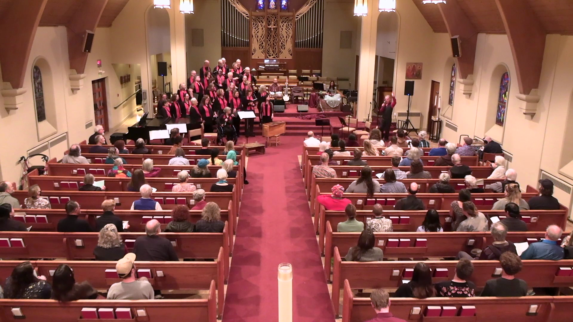 A view of our audience and the chorus, 1 June 2024; photo by Walter Zamojsky