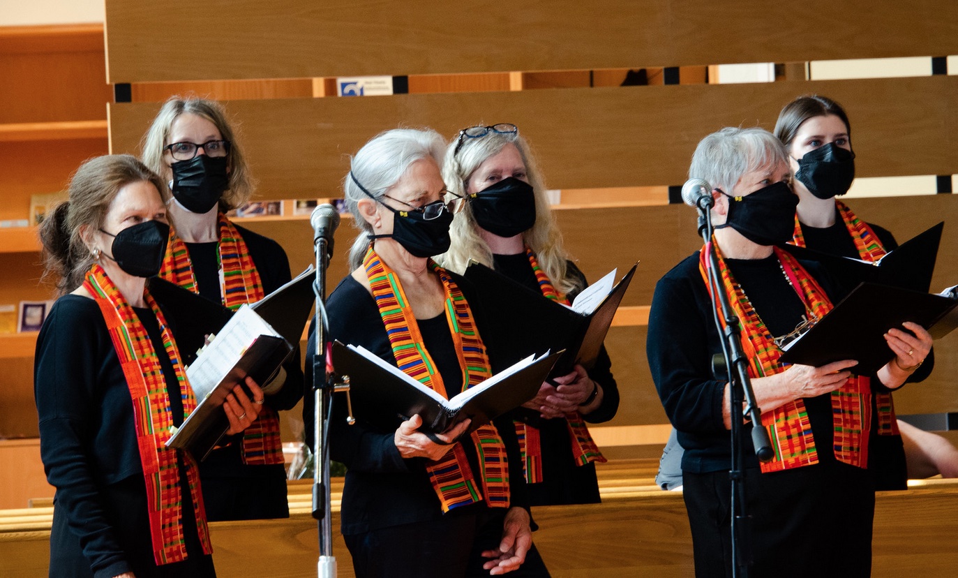 Seattle Peace Chorus sopranos, photo by Dan Cisce