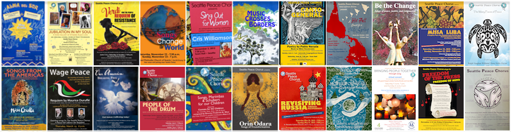 Seattle Peace Chorus concert posters
