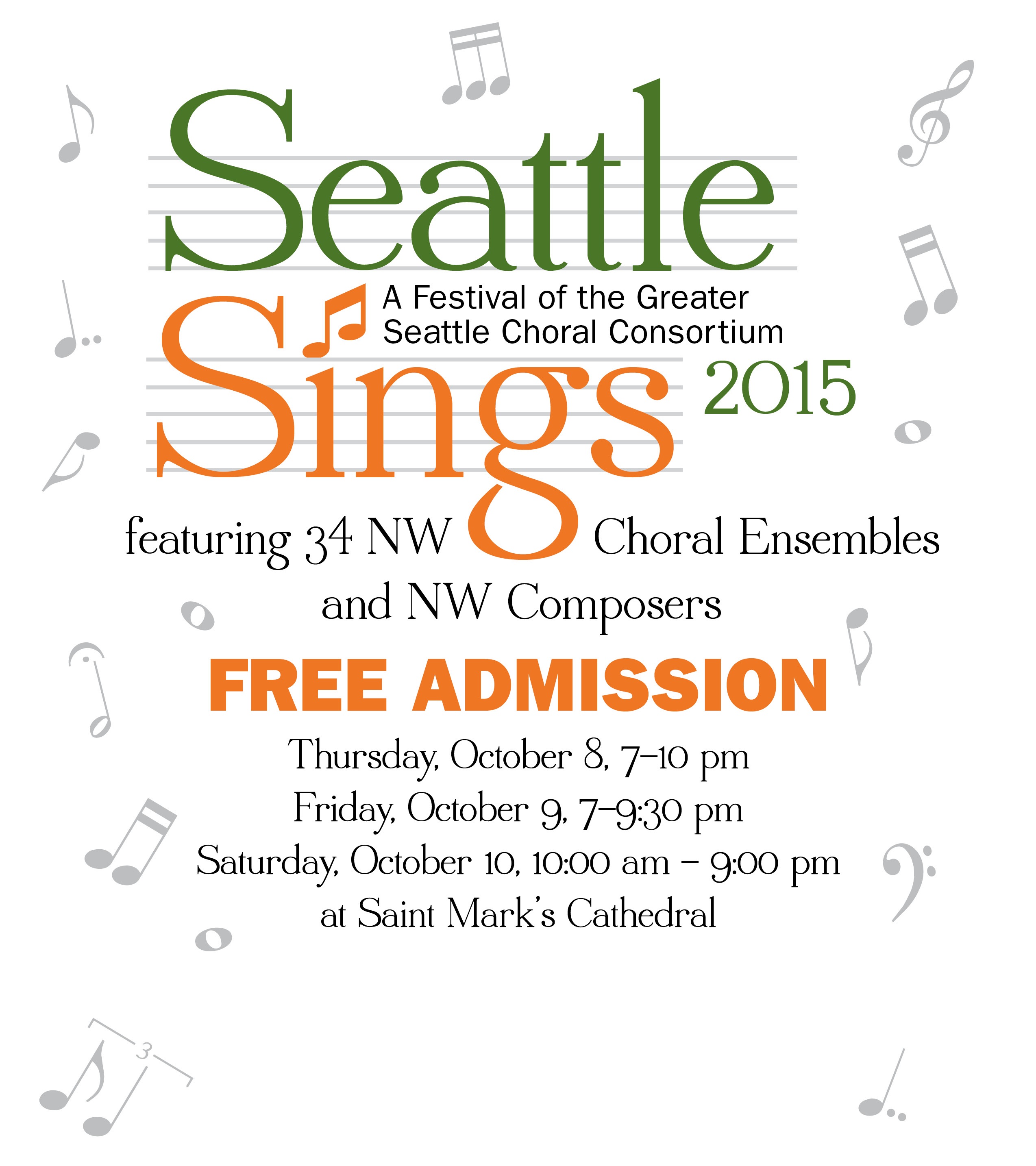 Seattle Sings 2015 poster