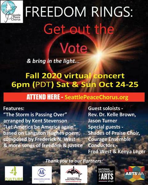 Freedom Rings, Seattle Peace Chorus, 24 & 25 October 2020